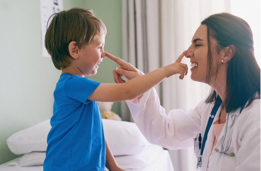 Little boy visiting the doctor